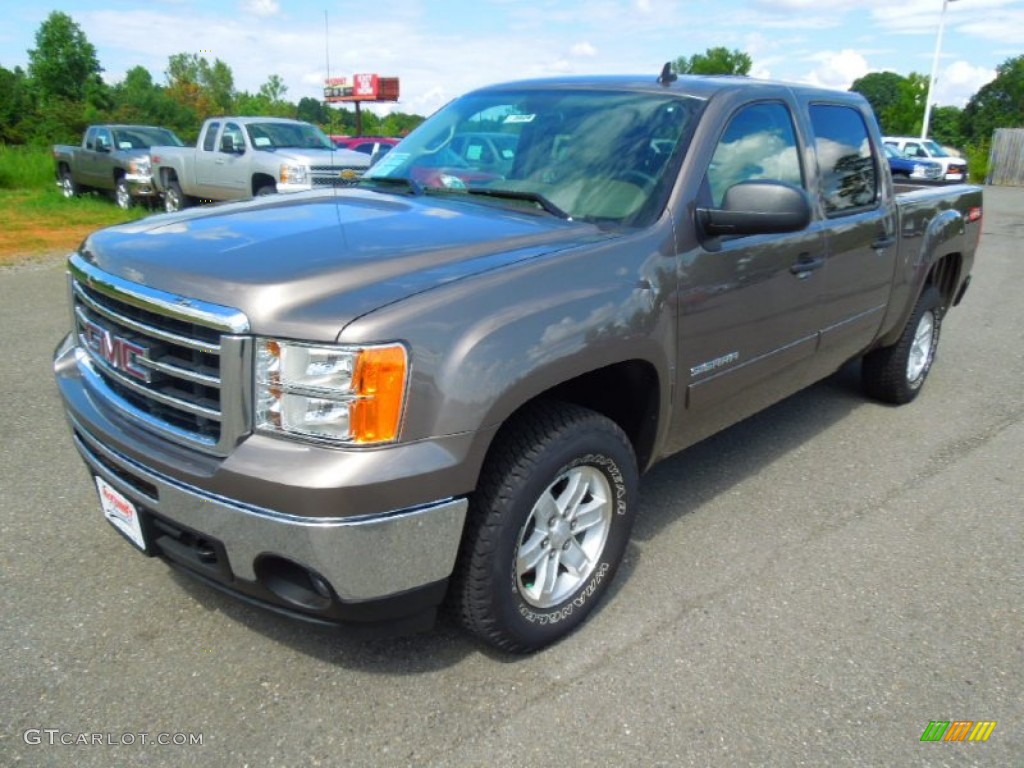 Mocha Steel Metallic 2012 GMC Sierra 1500 SLE Crew Cab Exterior Photo #68988502