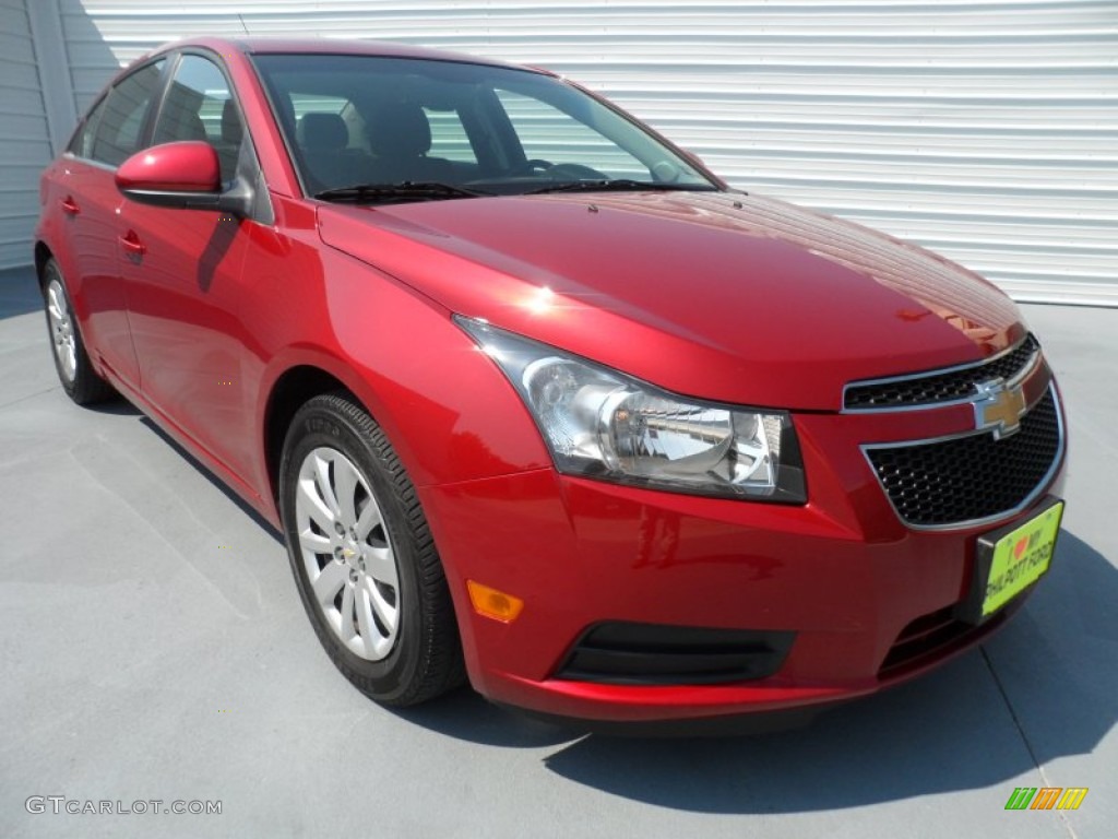 2011 Cruze LT - Crystal Red Metallic Tintcoat / Jet Black photo #1