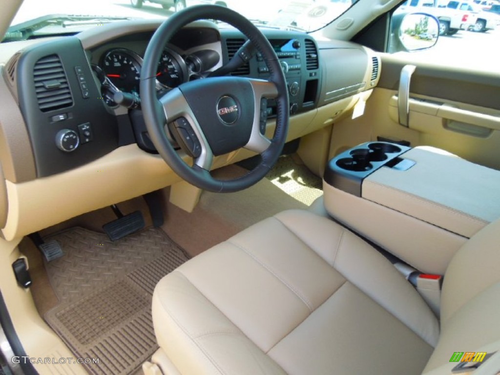 Cocoa/Light Cashmere Interior 2012 GMC Sierra 1500 SLE Crew Cab Photo #68988769