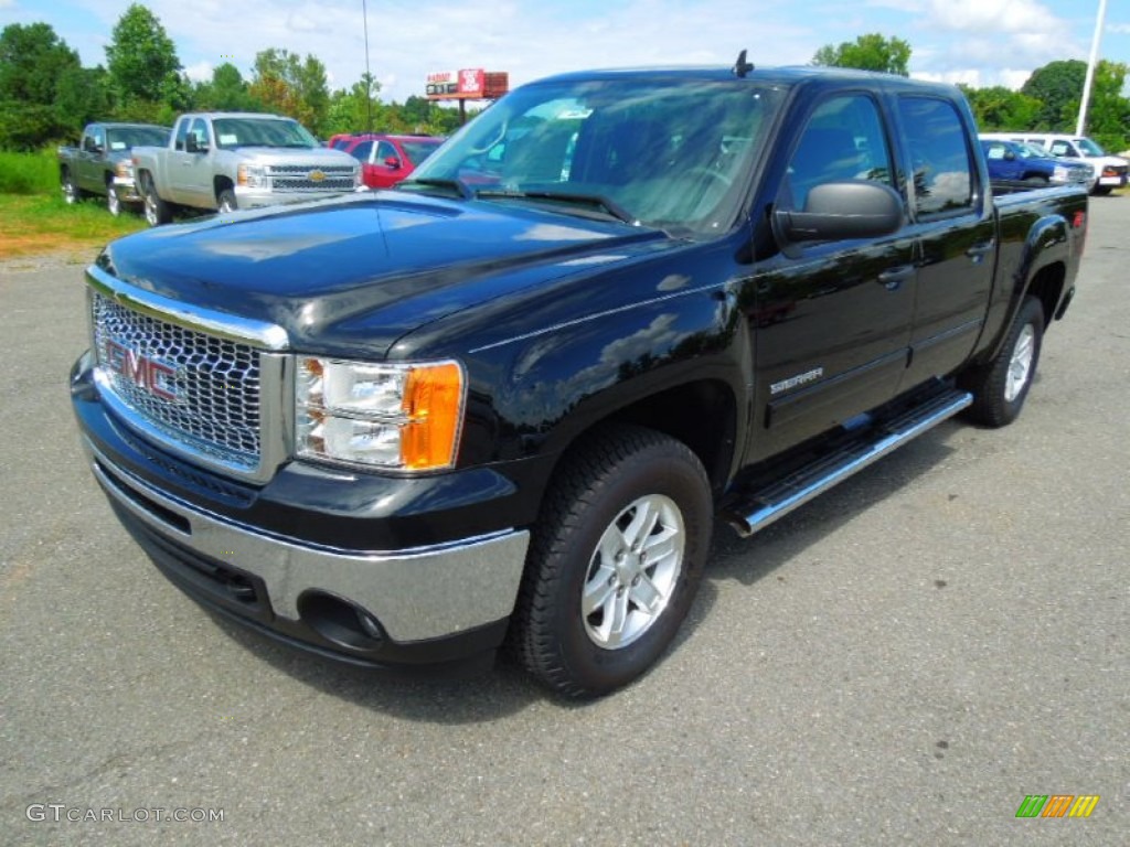 2012 Sierra 1500 SLE Crew Cab 4x4 - Onyx Black / Ebony photo #1