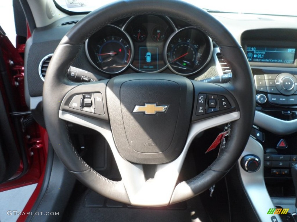 2011 Chevrolet Cruze LT Jet Black Steering Wheel Photo #68988789