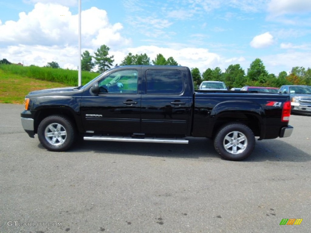 2012 Sierra 1500 SLE Crew Cab 4x4 - Onyx Black / Ebony photo #4