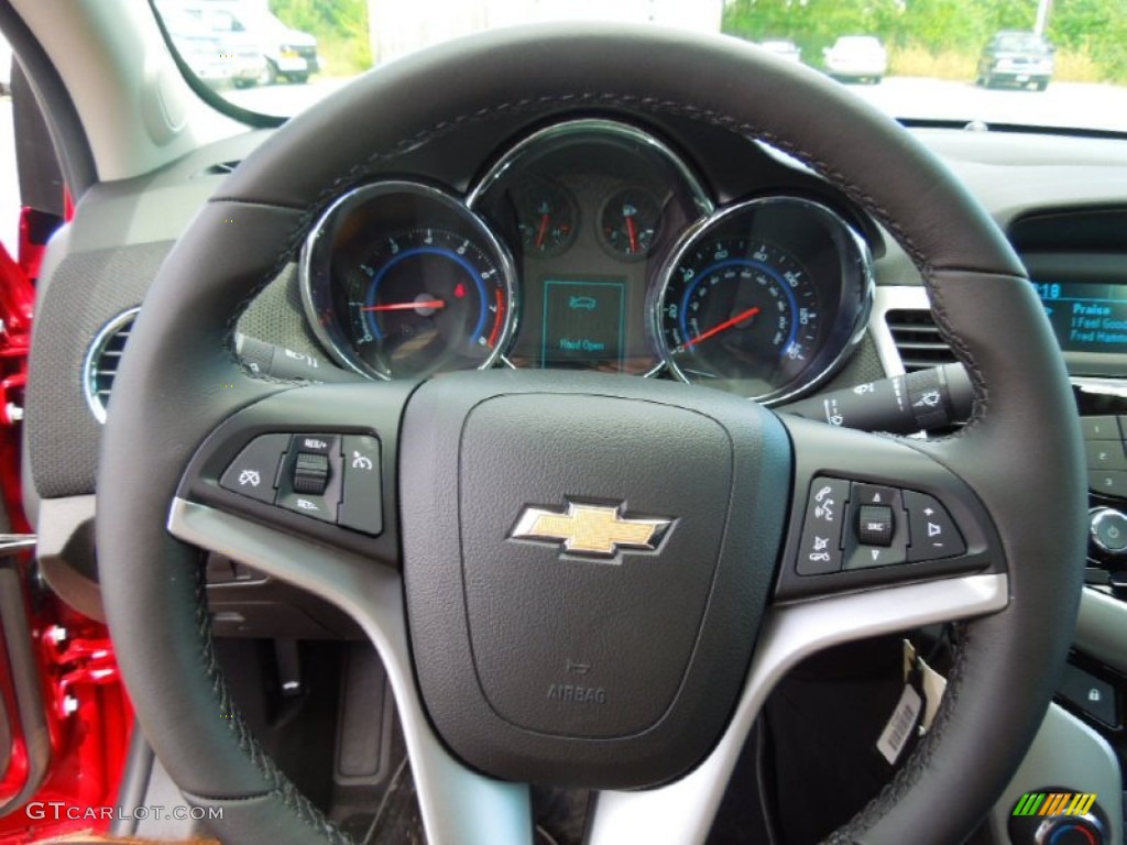 2012 Chevrolet Cruze LT/RS Jet Black Steering Wheel Photo #68989124