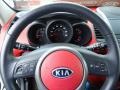 2010 Kia Soul Red/Black Sport Cloth Interior Steering Wheel Photo