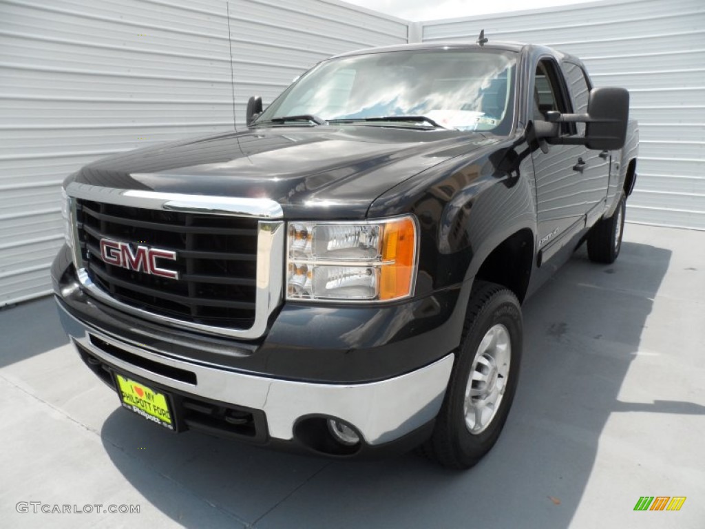 2009 Sierra 2500HD SLE Crew Cab 4x4 - Steel Gray Metallic / Dark Titanium/Light Titanium photo #6