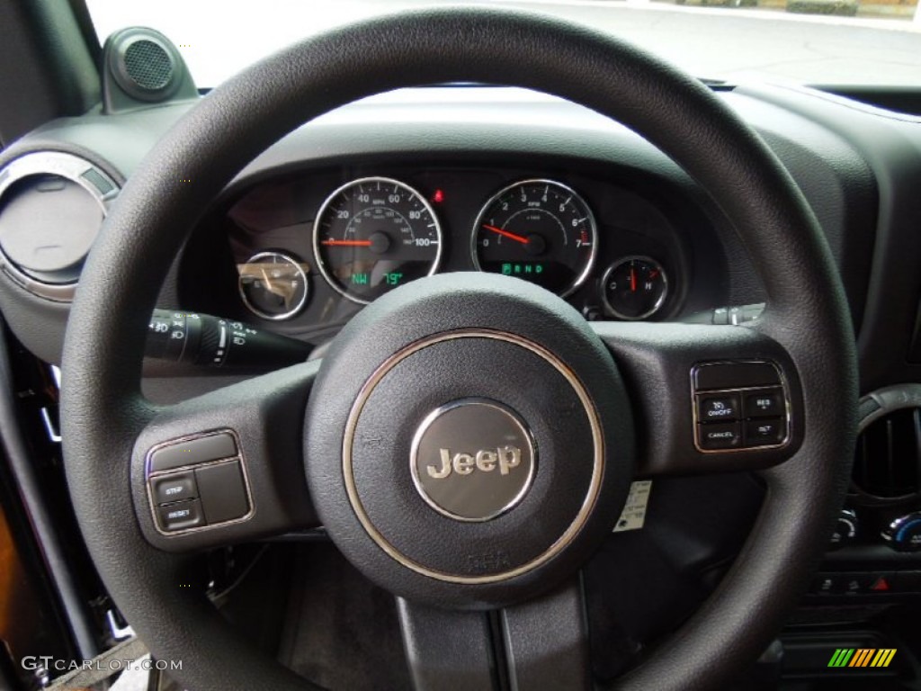 2012 Jeep Wrangler Sport 4x4 Black Steering Wheel Photo #68991040