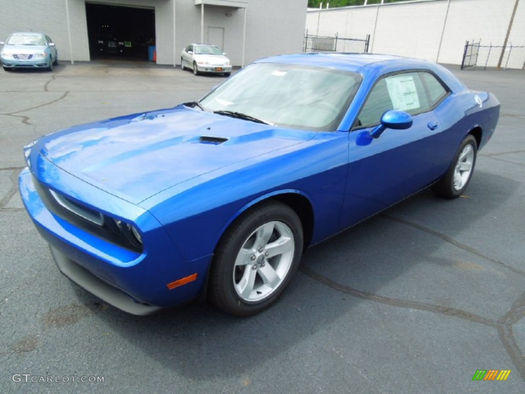 Blue Streak Pearl 2012 Dodge Challenger SXT Exterior Photo #68992525