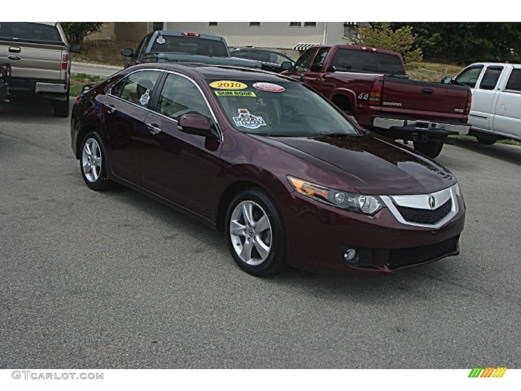 2010 TSX Sedan - Basque Red Pearl / Taupe photo #1