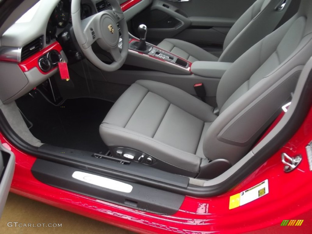 Platinum Grey Interior 2013 Porsche 911 Carrera Coupe Photo #68993626