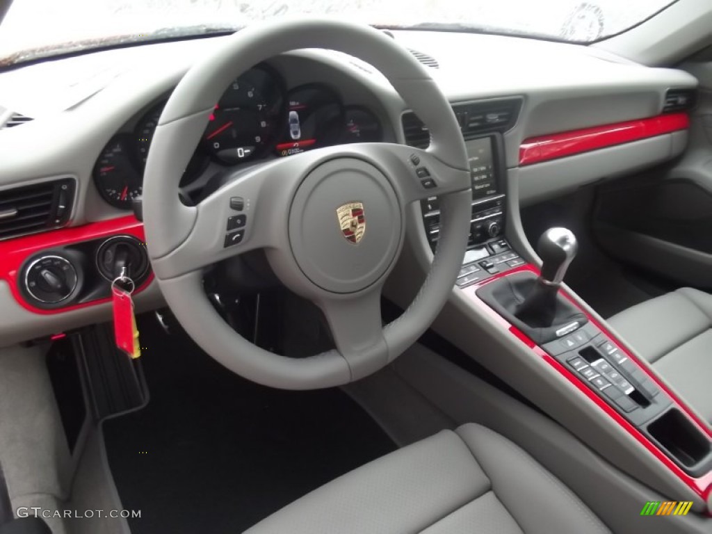 2013 Porsche 911 Carrera Coupe Platinum Grey Dashboard Photo #68993635