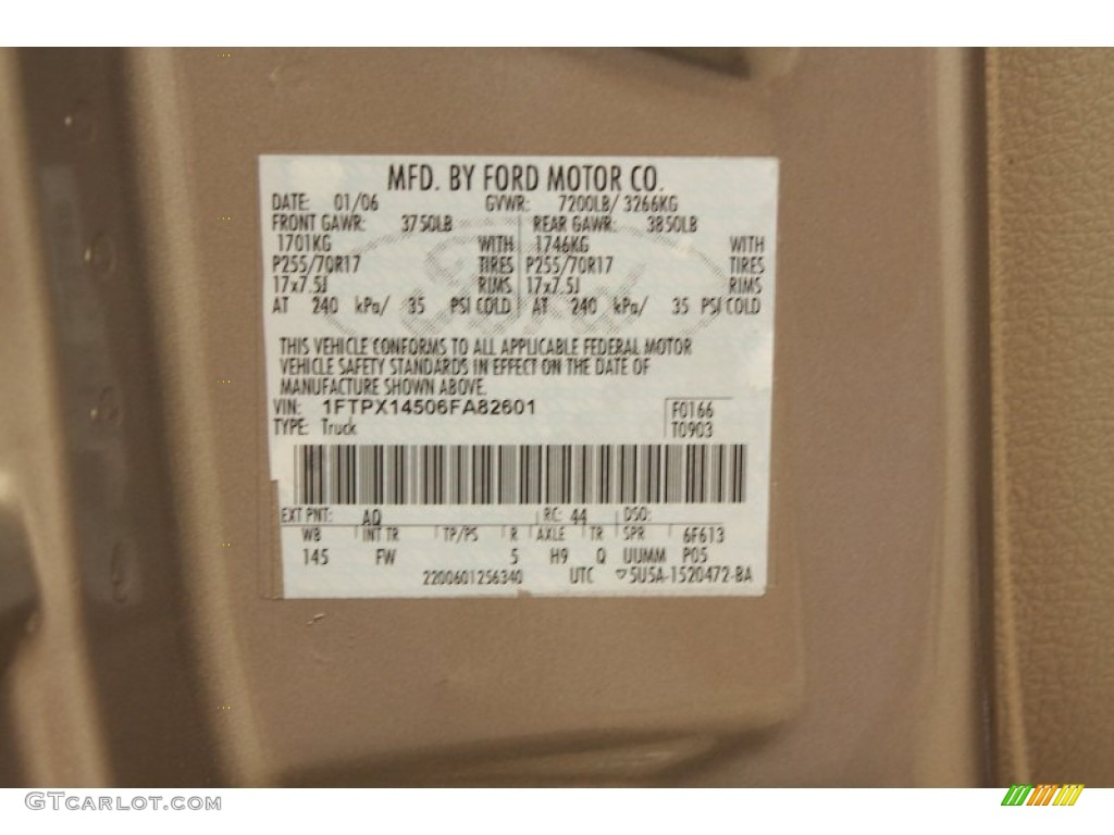 2006 F150 XLT SuperCab 4x4 - Arizona Beige Metallic / Tan photo #18