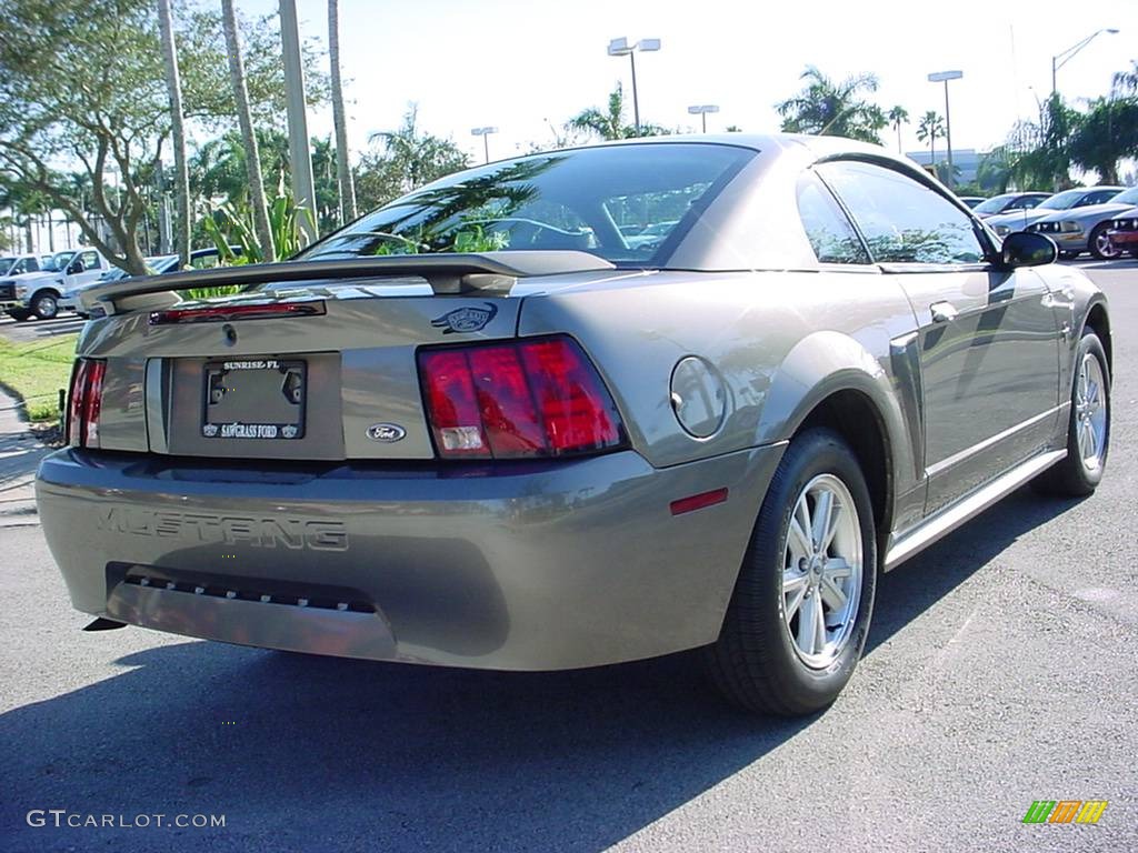 2002 Mustang V6 Coupe - Mineral Grey Metallic / Medium Graphite photo #3