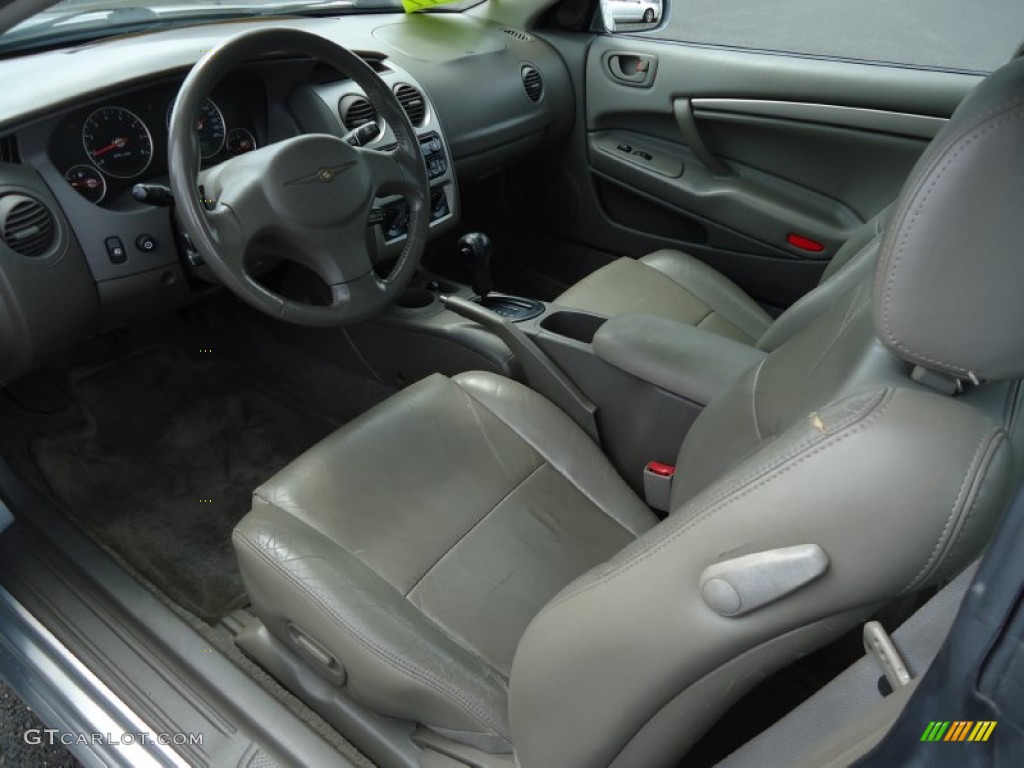 2003 Sebring LXi Coupe - Ice Silver Pearlcoat / Dark Taupe/Medium Taupe photo #9