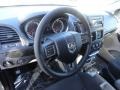 Black/Light Graystone 2013 Dodge Grand Caravan SE Steering Wheel