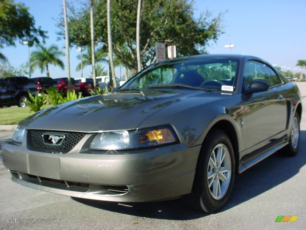 2002 Mustang V6 Coupe - Mineral Grey Metallic / Medium Graphite photo #7