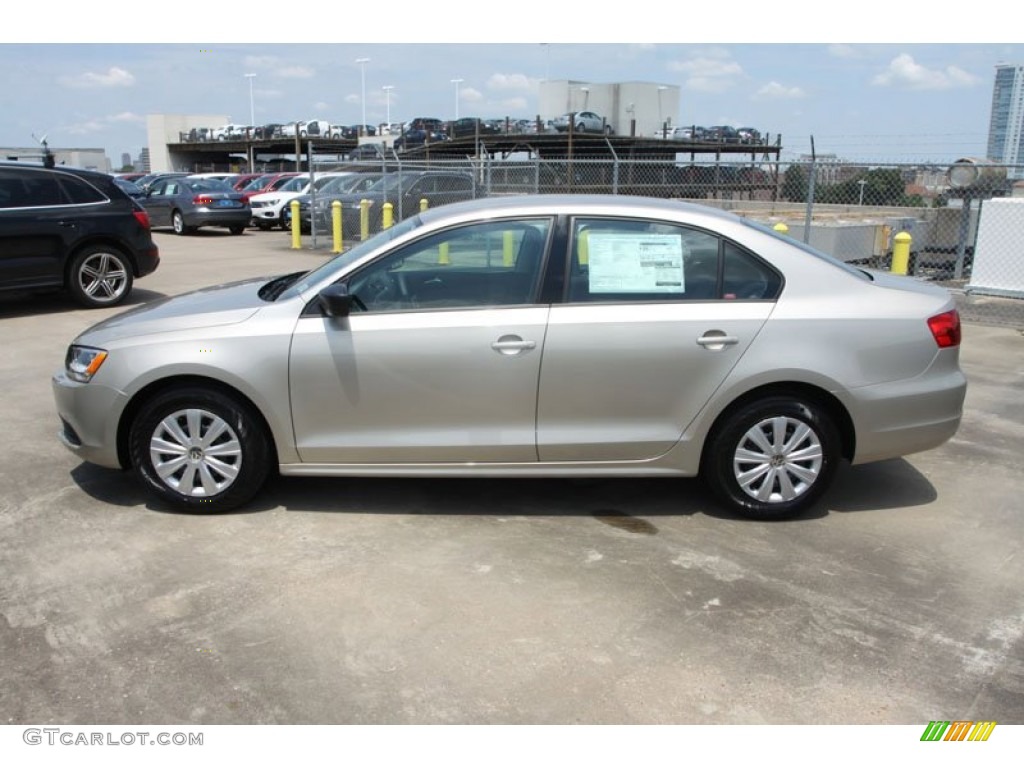 2013 Jetta S Sedan - Moonrock Silver Metallic / Latte Macchiato photo #4