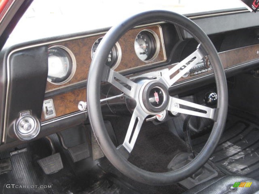 1970 Oldsmobile 442 W30 Black Steering Wheel Photo #68997571