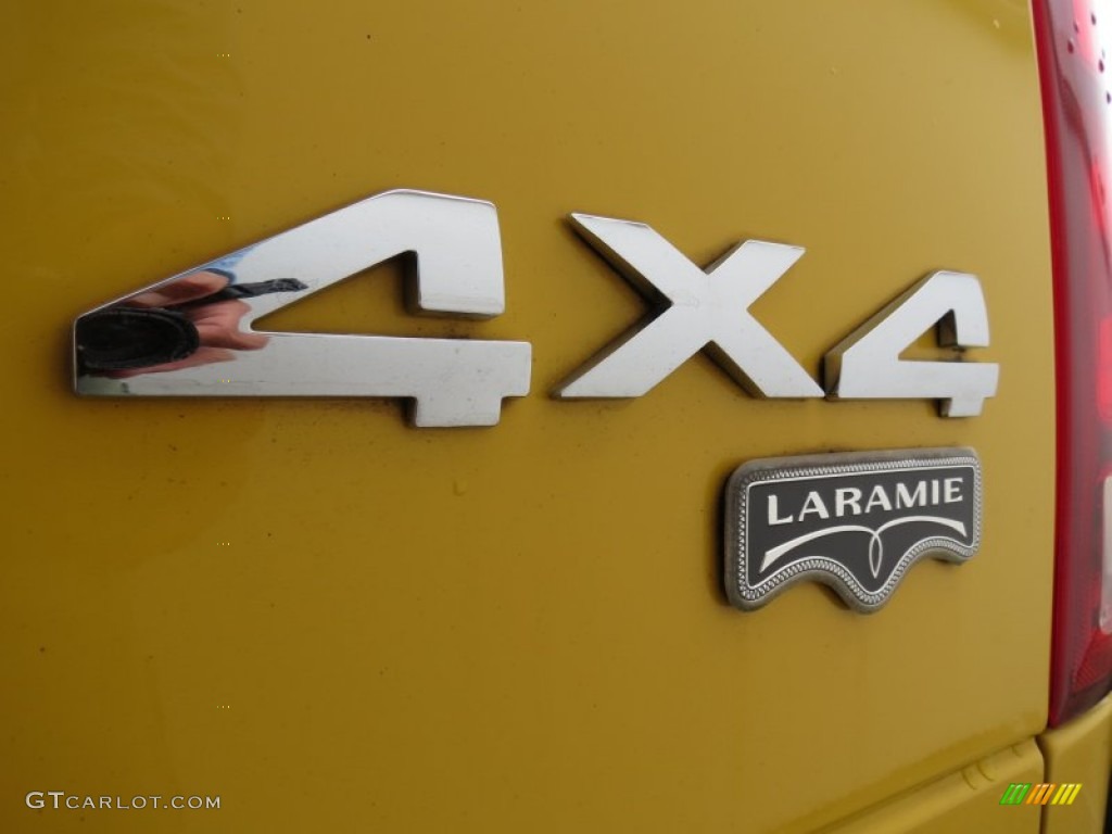 2005 Ram 1500 Laramie Quad Cab 4x4 - Solar Yellow / Dark Slate Gray photo #3