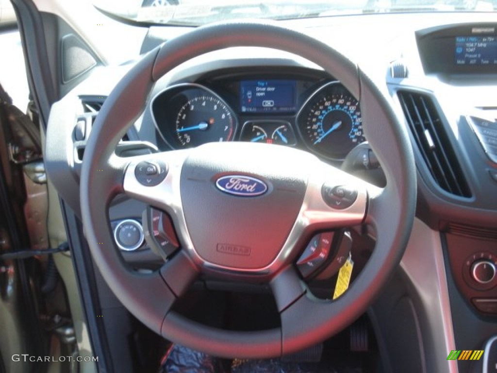 2013 Ford Escape SE 2.0L EcoBoost 4WD Charcoal Black Steering Wheel Photo #69001891