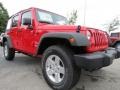 2012 Flame Red Jeep Wrangler Unlimited Sport 4x4  photo #4