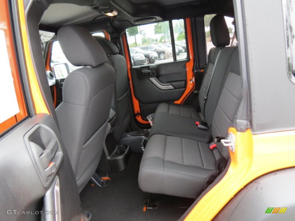 Black Interior 2012 Jeep Wrangler Unlimited Sport 4x4 Photo #69003937