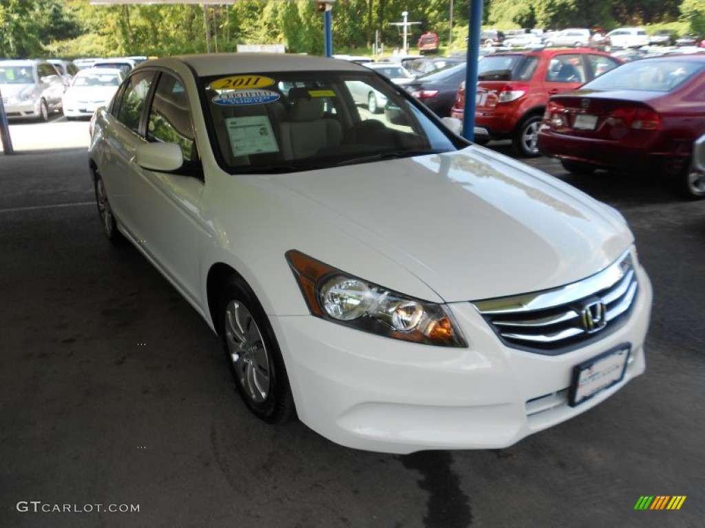 2011 Accord LX Sedan - Taffeta White / Ivory photo #1