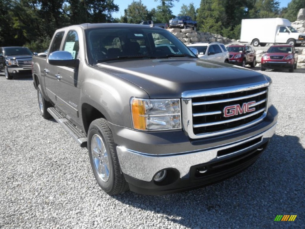 2013 Sierra 1500 SLE Crew Cab 4x4 - Mocha Steel Metallic / Ebony photo #2