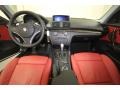 2010 BMW 1 Series Coral Red Boston Leather Interior Dashboard Photo