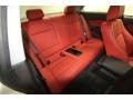 2010 BMW 1 Series Coral Red Boston Leather Interior Rear Seat Photo