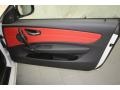 Coral Red Boston Leather Door Panel Photo for 2010 BMW 1 Series #69008101