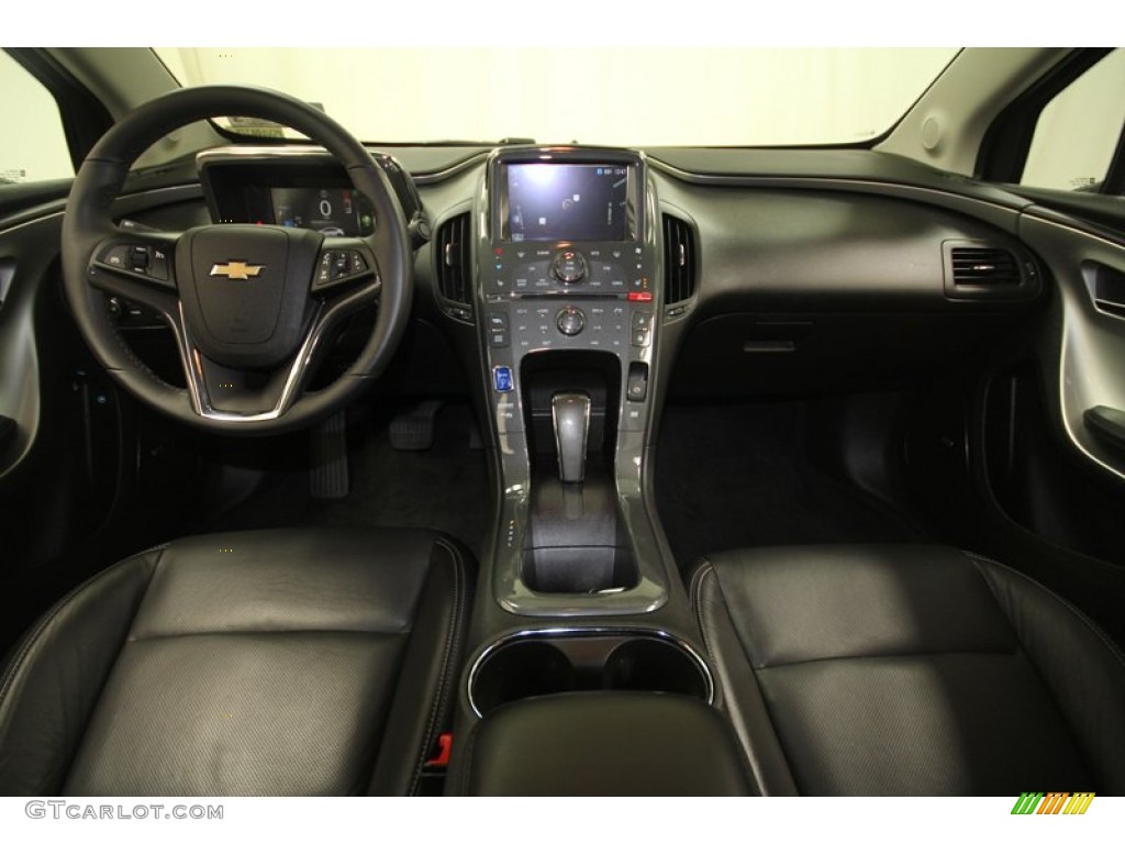 2012 Chevrolet Volt Hatchback Jet Black/Dark Accents Dashboard Photo #69008470