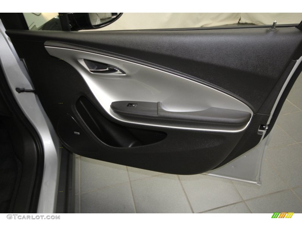 2012 Chevrolet Volt Hatchback Jet Black/Dark Accents Door Panel Photo #69008806