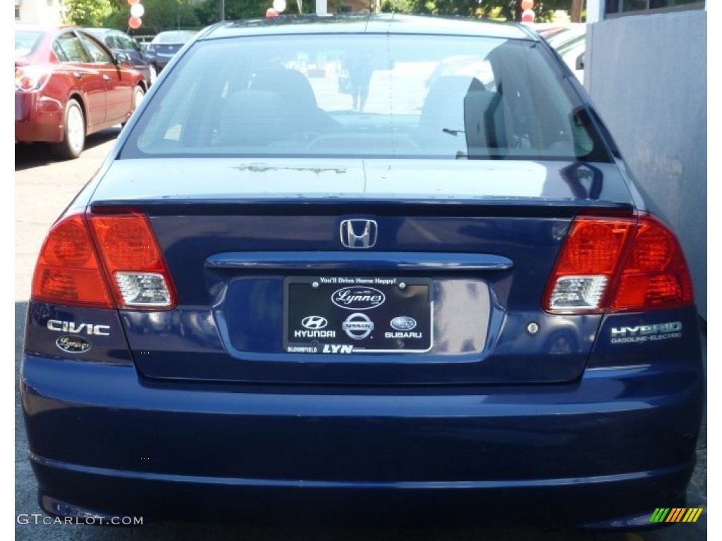 2005 Civic Hybrid Sedan - Eternal Blue Pearl / Gray photo #2