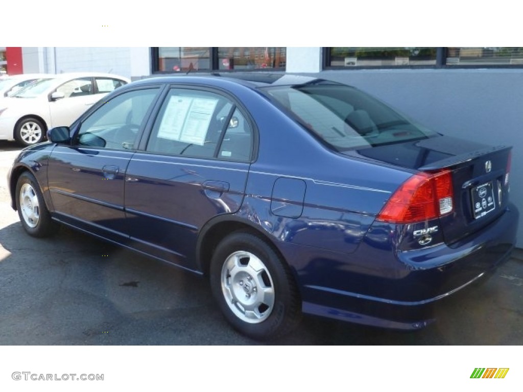 2005 Civic Hybrid Sedan - Eternal Blue Pearl / Gray photo #4