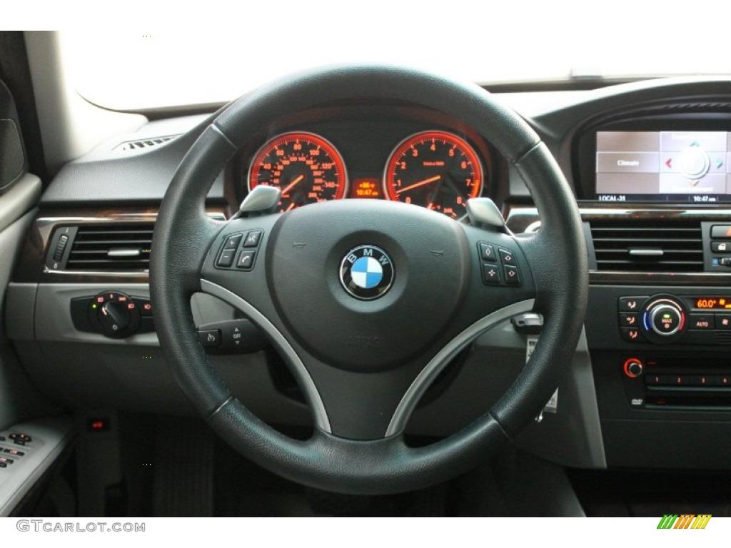 2007 BMW 3 Series 335i Sedan Grey Steering Wheel Photo #69009307