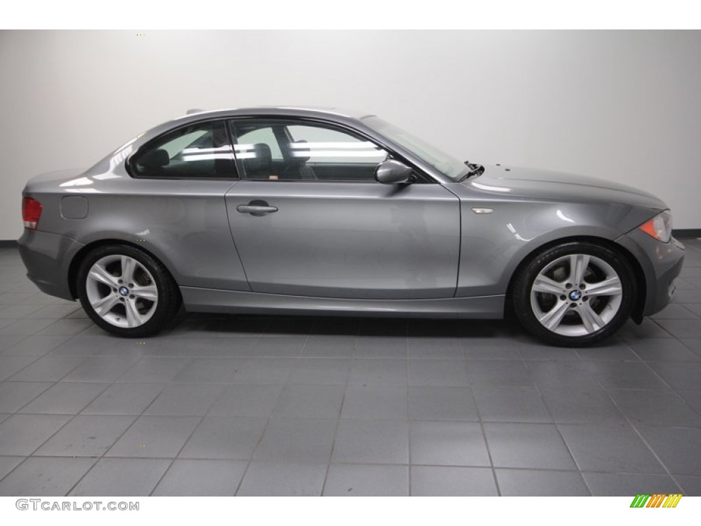 2009 1 Series 128i Coupe - Space Grey Metallic / Black photo #7
