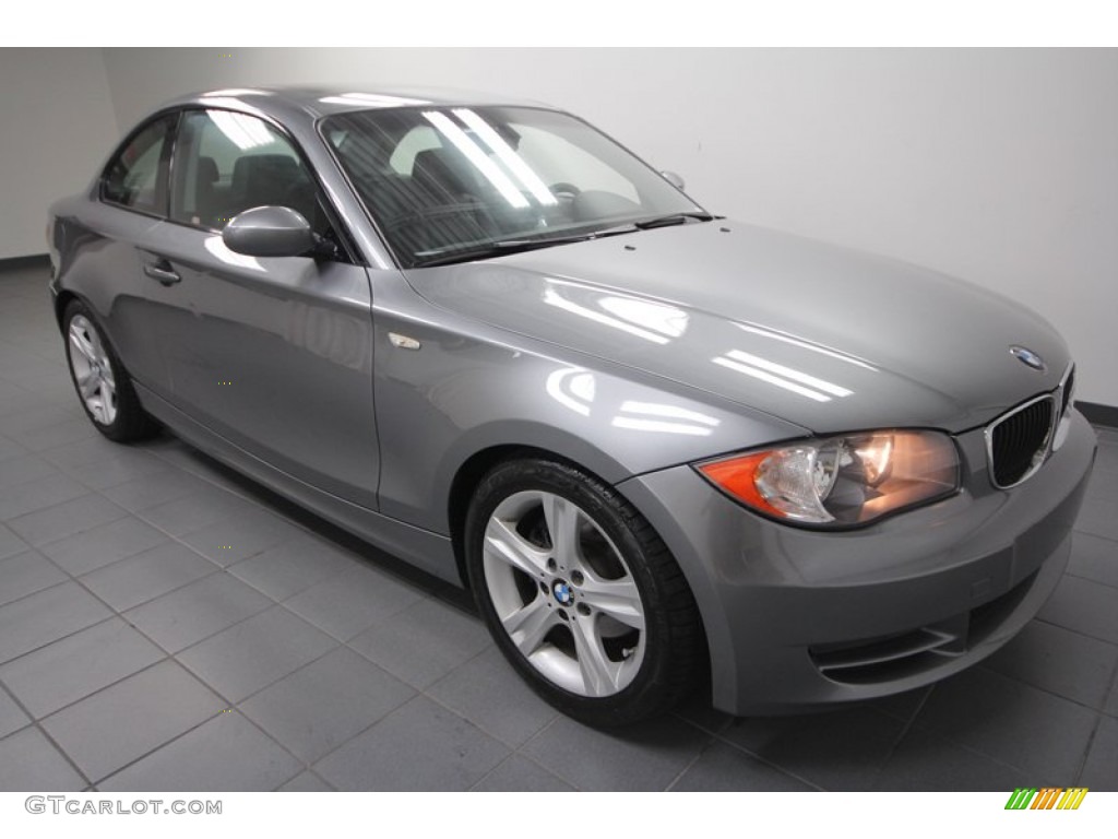 2009 1 Series 128i Coupe - Space Grey Metallic / Black photo #8