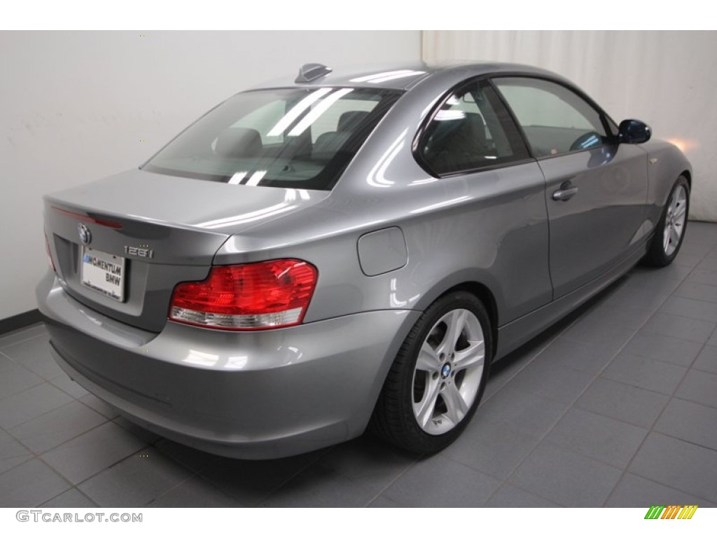 2009 1 Series 128i Coupe - Space Grey Metallic / Black photo #11