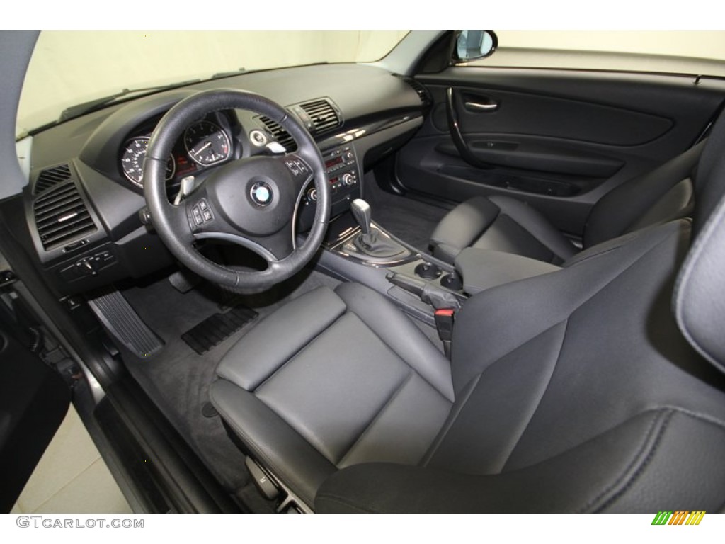2009 1 Series 128i Coupe - Space Grey Metallic / Black photo #13