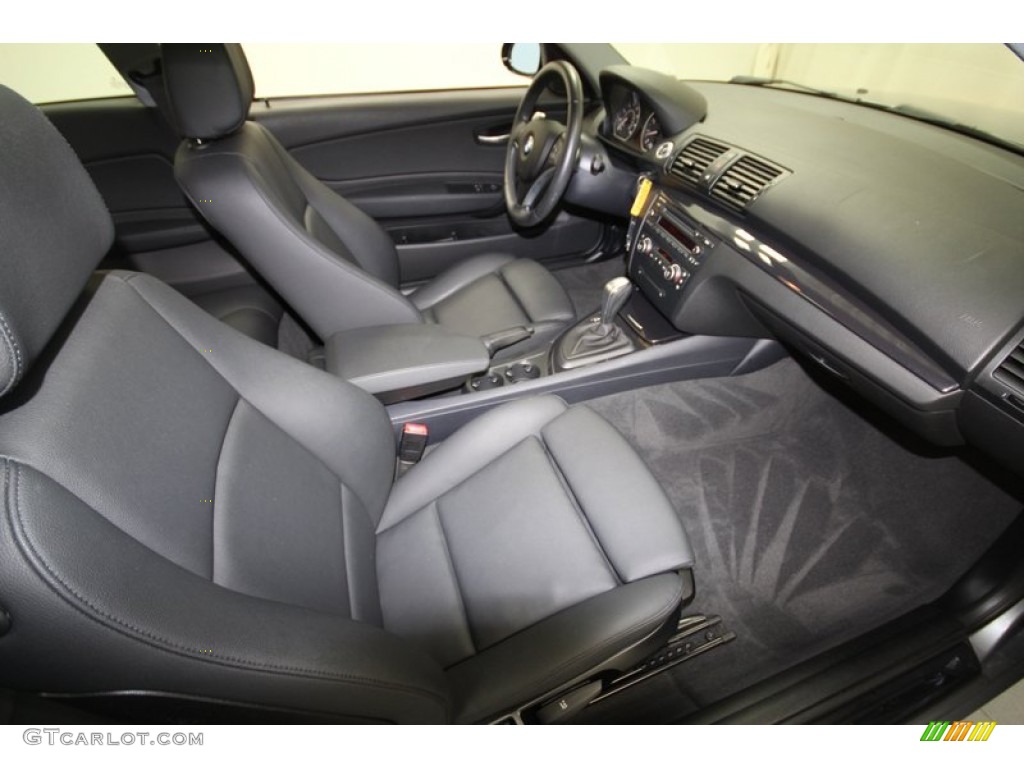 2009 1 Series 128i Coupe - Space Grey Metallic / Black photo #29