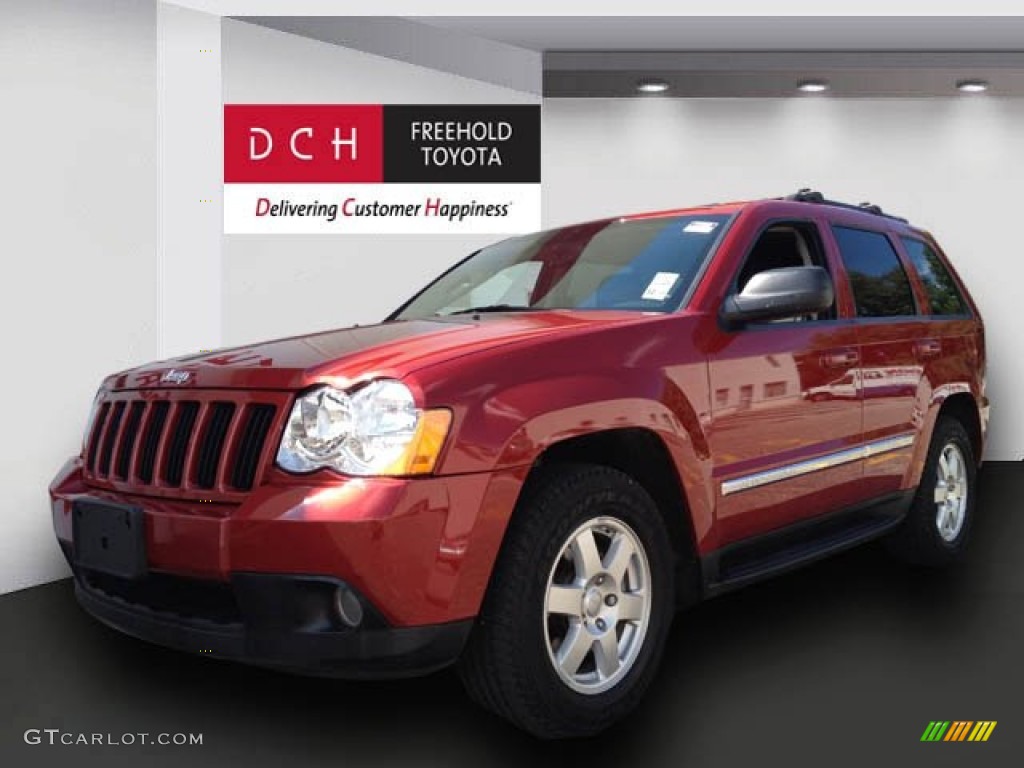2010 Grand Cherokee Laredo 4x4 - Inferno Red Crystal Pearl / Dark Slate Gray photo #1
