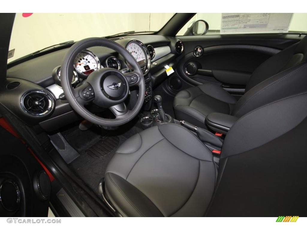 Carbon Black Interior 2013 Mini Cooper Roadster Photo #69012499