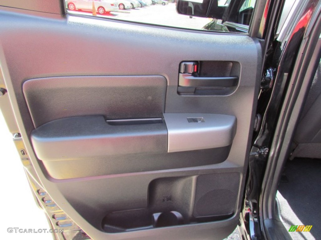 2010 Toyota Tundra TRD Rock Warrior Double Cab 4x4 Black Door Panel Photo #69014512