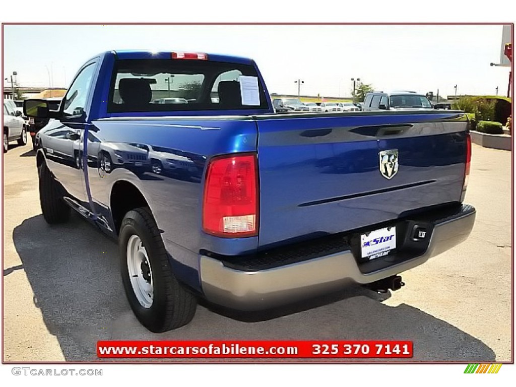 2010 Ram 1500 ST Regular Cab - Deep Water Blue Pearl / Dark Slate/Medium Graystone photo #4