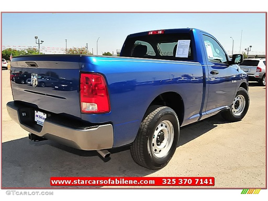 2010 Ram 1500 ST Regular Cab - Deep Water Blue Pearl / Dark Slate/Medium Graystone photo #8