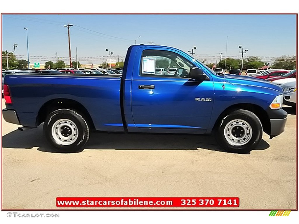 2010 Ram 1500 ST Regular Cab - Deep Water Blue Pearl / Dark Slate/Medium Graystone photo #9