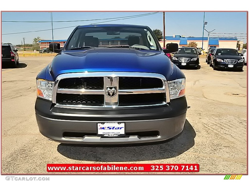 2010 Ram 1500 ST Regular Cab - Deep Water Blue Pearl / Dark Slate/Medium Graystone photo #12