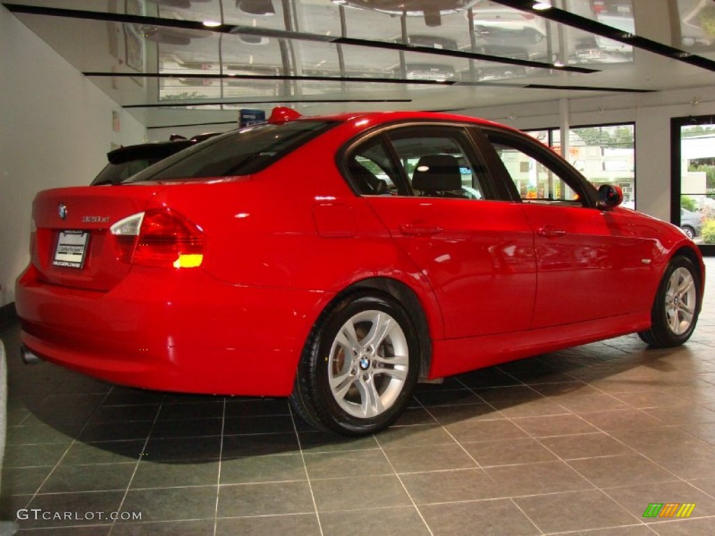 2008 3 Series 328xi Sedan - Crimson Red / Black photo #4