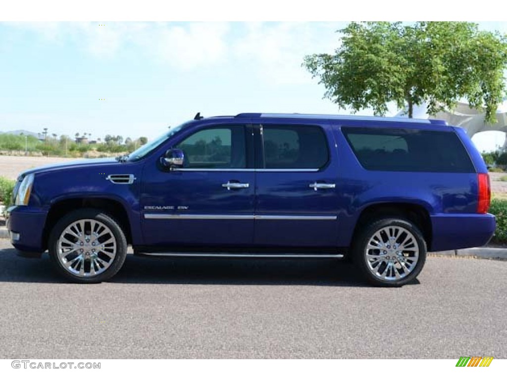 Celestial Blue 2010 Cadillac Escalade ESV Luxury Exterior Photo #69015169