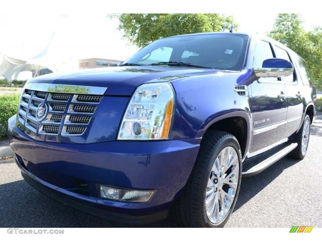 2010 Escalade ESV Luxury - Celestial Blue / Cashmere/Cocoa photo #7